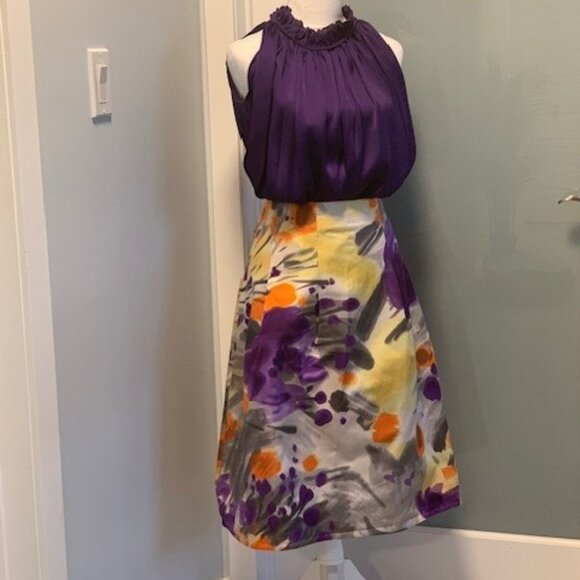 Nougat Boldly Colorful A Line Skirt, Size 4 (please see below for measurements) - Picture 1 of 4